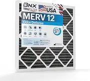 BNX TruFilter 18x24x1 MERV 12 Odor Defense (3-Pack) AC Furnace Air Filter with Activated Carbon - MADE IN USA - Pleated Air Conditioner HVAC AC Furnace Filters - Removes Odor, Mold, Bacteria, Smoke