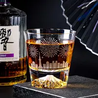 在飛比找PChome24h購物優惠-【田島硝子】日本手工吹製富士山杯 夏季花火 夏季款 威士忌杯