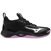 RRP $220! Mizuno Womens Wave Momentum 2 NB Netball Sports Shoes (Black/Purple)