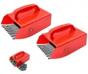 Berry Picker 2 Pack Berry Pickers and Rakes with Metallic Comb and Ergonomic ...