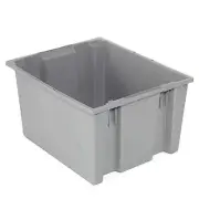 Stack And Nest Shipping Container No Lid 23-1/2x19-1/2x13 Gray Lot of 3