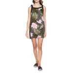 HURLEY｜女 PRINTED WOVEN TIE DRESS ANTHRACITE 洋裝