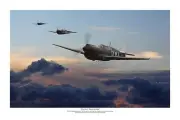 WWII WW2 RAAF Curtiss P-40 Warhawk Kittyhawk Aviation Art Photo Print -12" X 18"