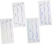 WOONEKY Holographic Butterfly Star Double Eyelid Stickers Glitter Makeup Stickers for Women Temporary Eyeliner