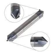 Double End 90 Degree 3/8" 4 Flute Carbide Chamfer Mill - Tialn Coated