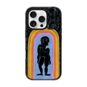 iPhone 16 Pro Impact Ring Stand Case MagSafe Compatible Rainbow night by Ana Leovy
