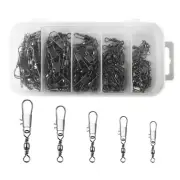 100pcs Fishing Line Connector Barrels Swivels with Fishing Accessory