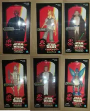 Vintage Star Wars Hasbro 12" Figure Lot; Maul, Jinn, Kenobi, Watto, Battle Droid