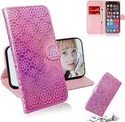 MojieRy Phone Cover Wallet Folio Case for Samsung Galaxy A70, Premium PU Leather Slim Fit Cover for Galaxy A70, 2 Card Slots, Simple Cover, Pink