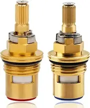 Liberflow 2 Pack Ceramic Valve for Kohler K-GP77005-RP & K-GP77006-RP, Brass & Ceramic, 2 Ports, Threaded Inlet, Easy Installation, Durable & Leak-Proof