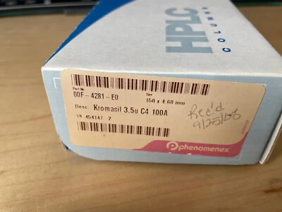 HPLC Phenomenex Kromasil C4 Column 3.5 µm, 4.6 mm X 150 mm 00F-4281-E0