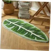 Moss Rug,Long Leaf Bath Mat Runner - Bathroom Runner Rug 20"X47" Green Banana