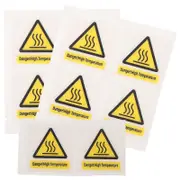 10 Sheets of Warning Scald Sign Decal High Temperature Equipment Warning Label Sticker Multi 3x3cm