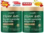 2X Nicotinamide Riboside 900mg - Resveratrol, NAD+ Booster, Skin, Energy, F QXV