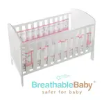 英國 BREATHABLEBABY 透氣嬰兒床圍 兩側型 (19430森林花園款)