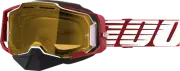 100% Armega Snow Goggles Oversized Red - Yellow 50007-00006