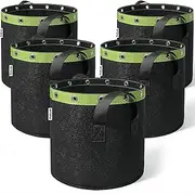POTLAB® 5 Gallon Grow Bags (5-Pack),Low Stress Training Fabric Pots with Handles,Garden Bags to Grow Vegetables