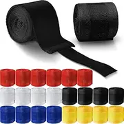 Junkin 12 Pairs 98.4 Inch Boxing Hand Wraps Sports Hand Wraps for MMA Boxing Stretch Mexican Style Hand Wraps for Men Women Martial Arts Boxing MMA Kickboxing Muay Thai