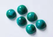Vintage Italian Blue Lucite Marbled Cabochons 14mm (6) cab455