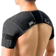 Christmas Black Double Shoulder Wrap Brace Rotator Cuff Arm Pain Relief Hot Therapy For Man And Women Flexible Xl M