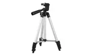 Camera Tripod Stand With 3-Way Head Phone Tripod, Lightweight Aluminum for iPhone with 3-Way Head, Portable Travel Stand-Silver