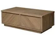 MD Dole Solid Timber Parquetry Finish 2 Drawer Coffee Table