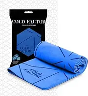 COLD FACTOR Cooling Neck Towel-Chill Pad Lasts 5 Hours Premuim PVA Cooling Towel for Neck and Face-UPF 50+(Blue), 13x29.5