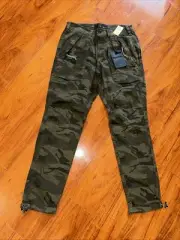 Abercrombie & Fitch Camo Pants Mens 28x29 Cargo Military Surplus Paratroop Y2K