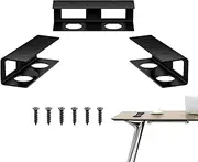 Laptop Mount - Under Desk Holder, Space Saving Organizer | Stainless Steel Laptop Rack, Hidden Laptop Holder for Cable Boxes Modems TV Boxes, Clamp Style Organizer for Desk Sides Tables