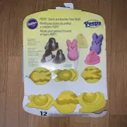 Wilton Peeps Chicks and Bunnies Treat Silicon Mold 12 Cavity Yellow Chick Bunny