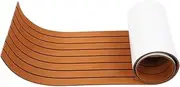 Zohisin Boat Floor Covering 48. 0×18. 0×18. Adhesive eva Foam Boat Flooring mat Non-Slip Brown Marine Yacht decking pad 240x45x0. 6cm eva decking Teak decking for Boats