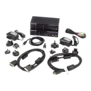 Black Box KVXLC-200-R2 KVM EXTENDER KIT OVER CATX - DUAL-MONITOR, DVI-D, USB 2.0