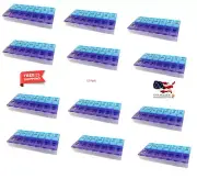 12 Pack Pill Box Extra Large AM/PM Twice a Day Organizer Case Medicine Weekly