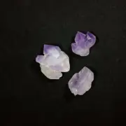 MeldedMind Set of 3 Phantom Amethyst Specimens Natural Purple Crystal 170808
