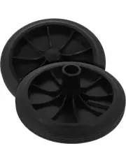 2pcs Trash Can Wheel Replacement Heavy Duty Pulley Rubber Wheels Black