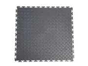 Garage Floor 18 x 18 inch Square Rubber Interlocking Floor Tiles for Home Gym...