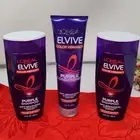 2 + 1 L'Oreal Paris ELVIVE COLOR VIBRANCY Purple 2 Shampoo N 1 Conditioner New