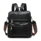 Amelia Backpack Removable Cheetah Crossbody Guitar Strap Black