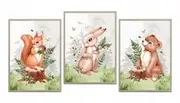 [Namly Design] Posters - Bear Cub, Hare / Set of 3