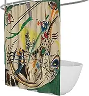 Watercolor Fabric Shower Curtain for Bathroom Decor Cartoon Abstract Famous Painting Print Bath Curtains Waterproof Polyester Quick Dry 180 x 200 cm