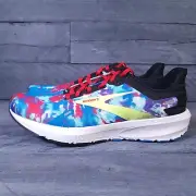 BROOKS Launch 9 Speed Running Shoes Mens 8 Blue Black White Red Tie Dye