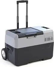 32Qt Car Freezer Portable Refrigerator With APP Control, 6'' Off-road Wheels, 12V Cooler Freezer, Low Noise