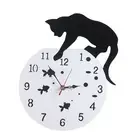 Decorative Cat Wall Clock with Fishbowl Design A Charming Accent for Your Home