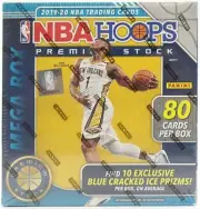 2019-20 Panini NBA Hoops Premium Basketball Mega Box (Blue Ice Cracked Prizms)
