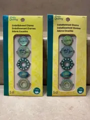 Lot 2 Dritz Quilting Embellishment Charms Handmade Made With Love 3423 B81