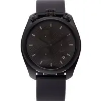 在飛比找momo購物網優惠-【Calvin Klein】雅痞編織紋三眼計時男性手錶-黑面
