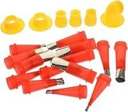 NUOBESTY 1 Set Caulking Nozzle with Base and Protective Cover Reusable and Applicator Tools for Various Gaps for DIY Projects and Home Repairs