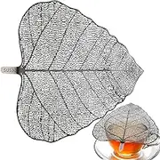 Stainless Steel Tea Infuser,Tea Steeper Shape Kung Fu Tea Cup Strainer | Kung Fu Tea Cup Strainer, Reusable Maple and Bodhi Strainer for Tea Cups and Drink Covers