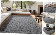 Washable Area Rugs for Living Room Bedroom Rug 5x8 Rug Soft 5x8 Feet Grey