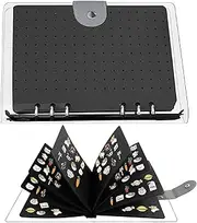 [Generic] Pin Badge Display, Hanging Jewellery Organiser, Pin Display Case With 6 Pages, Pin Badges Display Case, Pin Badge Book Holder Stand For Earrings Necklace Ring Ear Studs